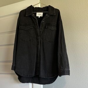 PISTOLA Black Denim Shirt dress
